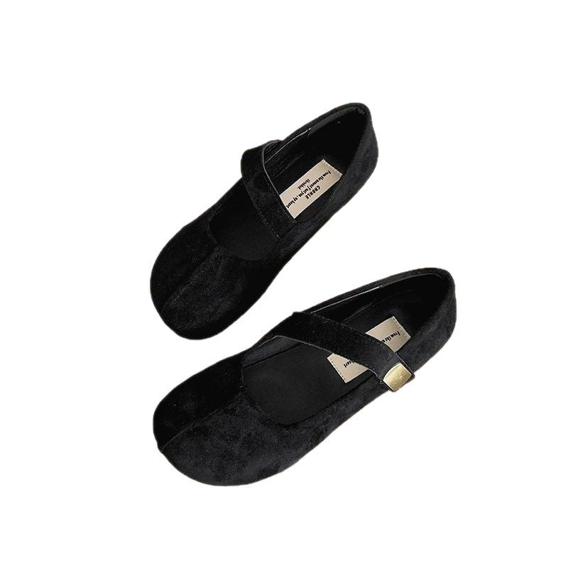 Damen Ballerinas mit Leo-Muster und verstellbarem Riemen