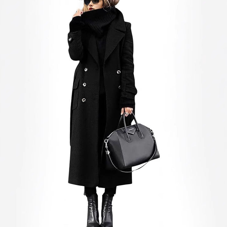 Damen eleganter Wollmantel R&B