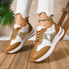 Damen modische Sneaker mit atmungsaktiver Oberflächenstruktur und leichtgewichtiger Dämpfung R&B