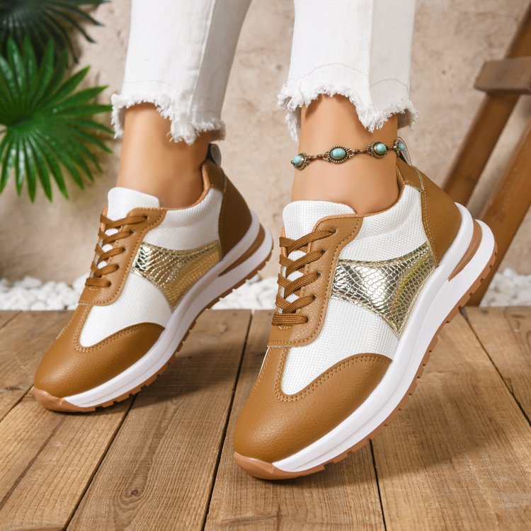 Damen modische Sneaker mit atmungsaktiver Oberflächenstruktur und leichtgewichtiger Dämpfung R&B