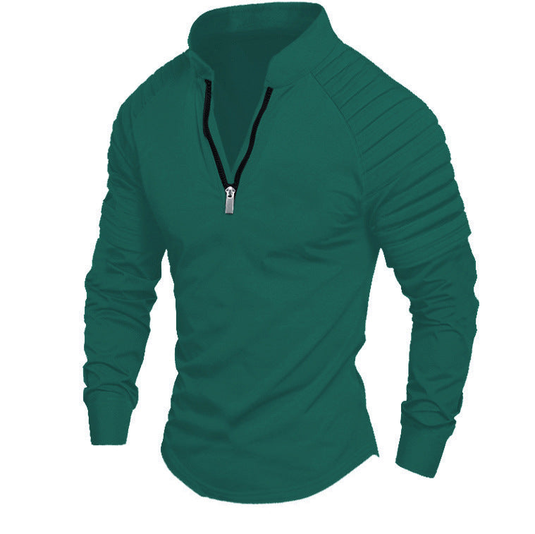 Herren Sportliches Langarmshirt mit halblangem Reißverschluss R&B