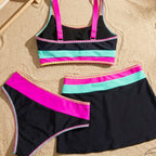 Damen Bikinikleid mit modischem Cut-Out und farbigen Akzenten R&B
