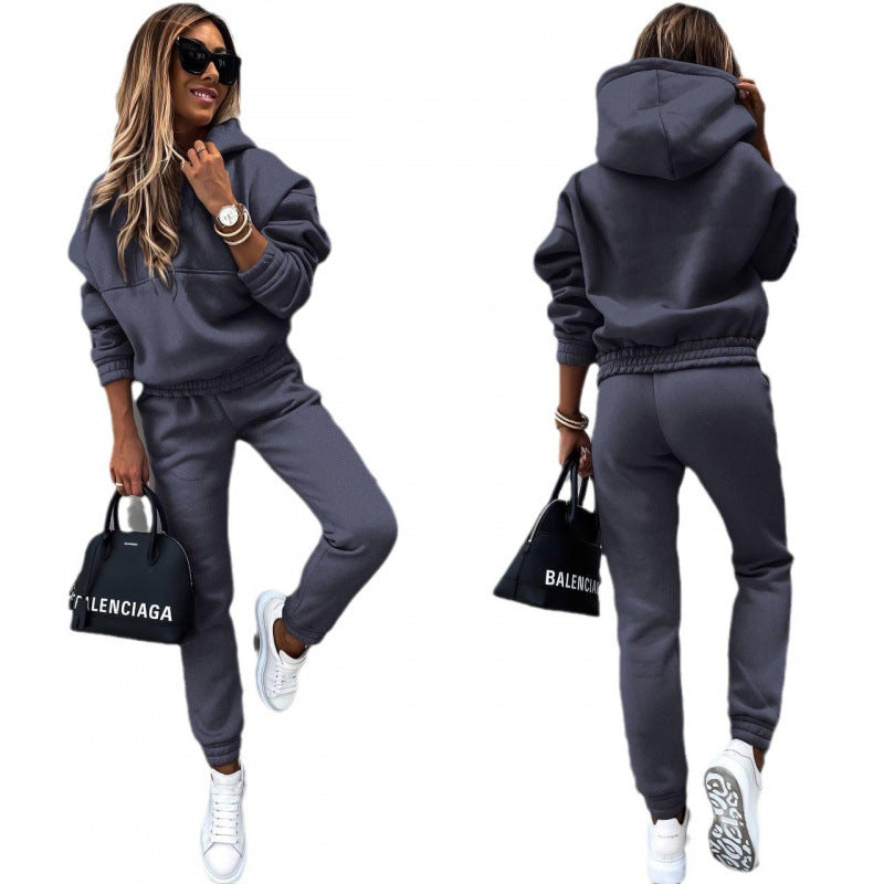 Damen Lässiges Sweatpants-Set mit Oversized-Pullover R&B