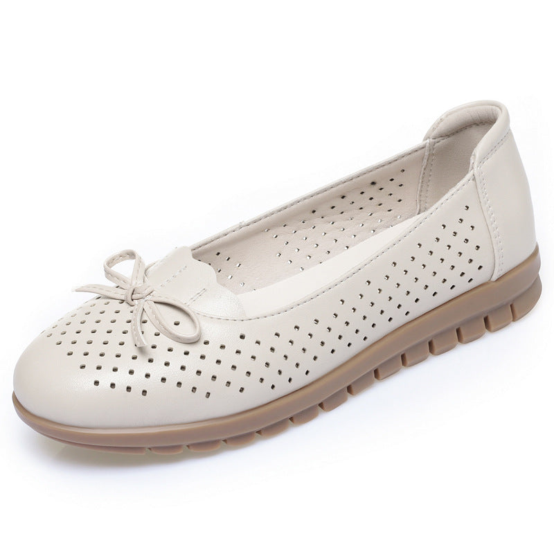 Damen Atmungsaktive Mokassins mit dekorativem Lochdesign und bequemer Sohle R&B