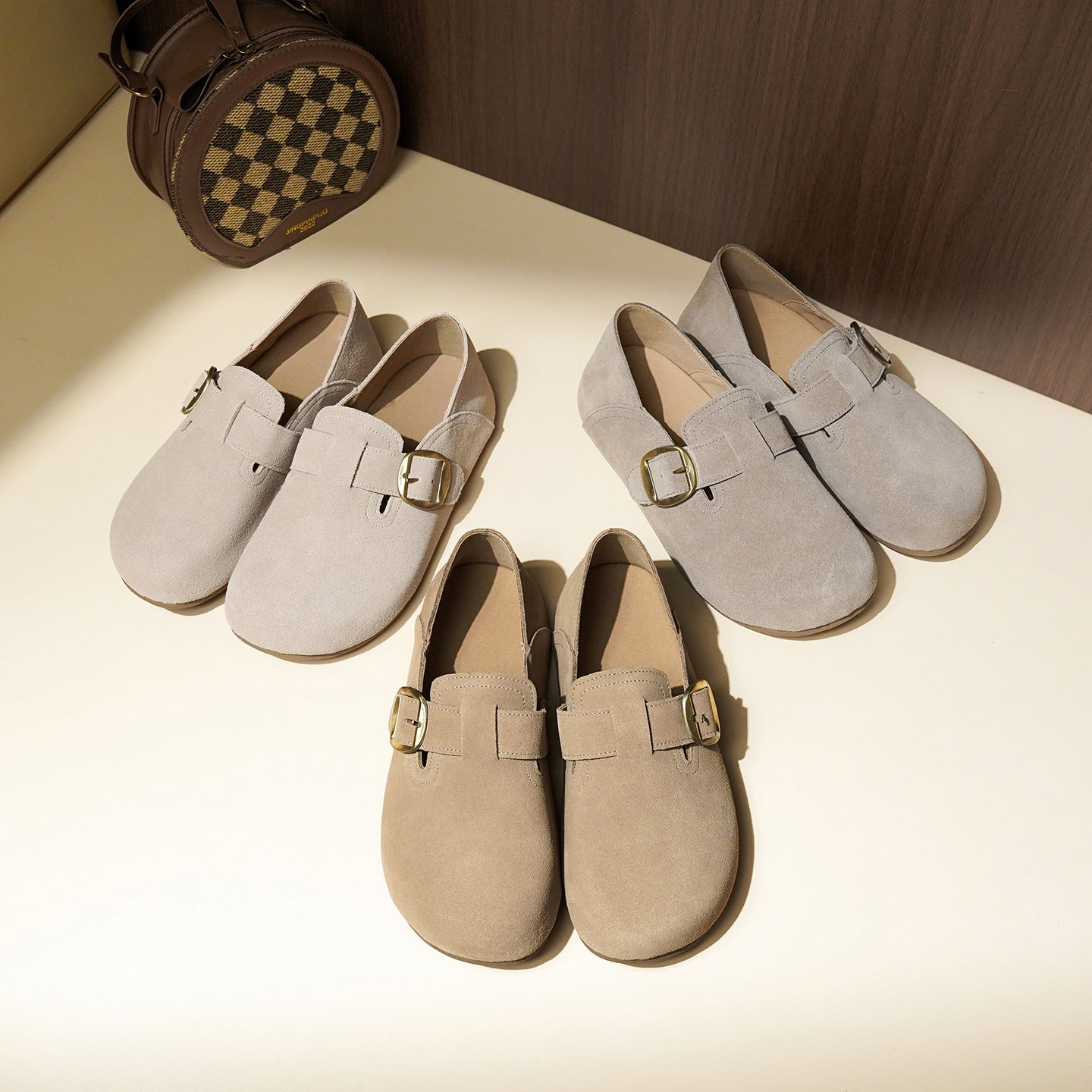 Damen Komfortable Clogs mit modischem Schnallen-Detail