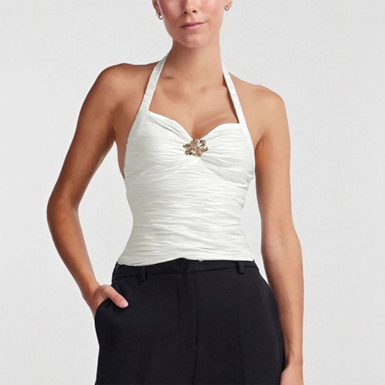 Damen Elegantes Trägertop mit floralem Design R&B