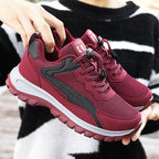 Damen sportliche Laufschuh mit atmungsaktivem Obermaterial und elastischen Schnellschnürsystem R&B