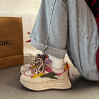 Damen Sportliche Chunky Sneakers mit elastischem Schnürsystem und farbenfrohen Akzenten R&B