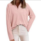 Damen Pullover mit strukturierter Oberfläche und lässigem Schnitt R&B