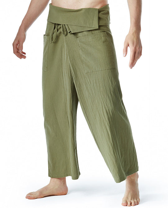 Herren lässige Bundfaltenhose mit praktischen Seitentaschen R&B