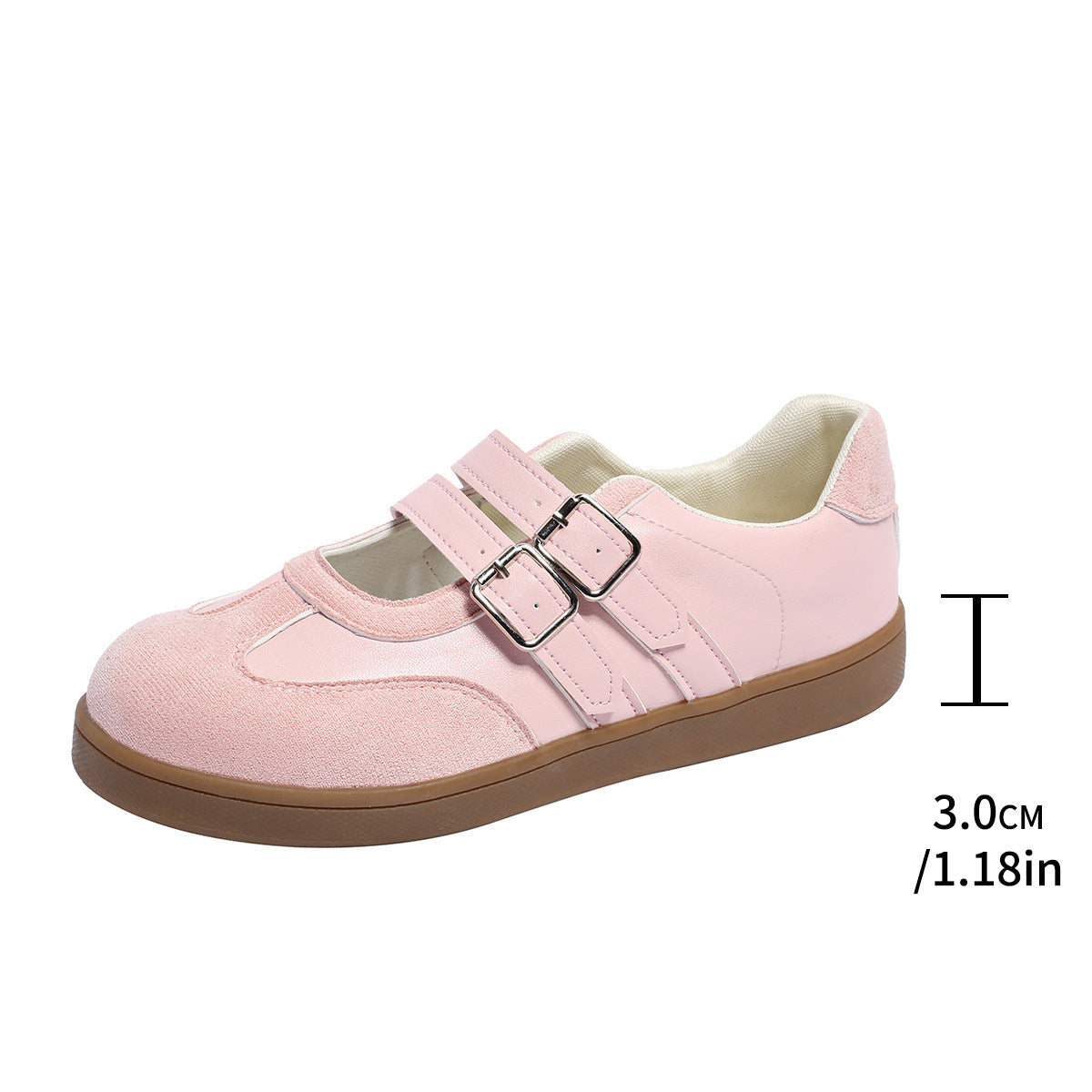 Damen Komfortable Sneakers mit doppeltem Riemenverschluss R&B