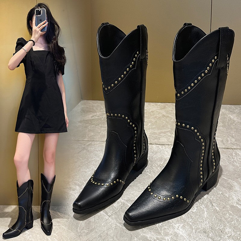 Damen Stiefeletten mit Nietenverzierung R&B
