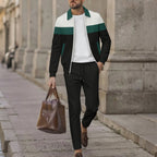 Herren stilvolle Freizeitjacke mit modernem Design und bequemen Jogginghosen R&B