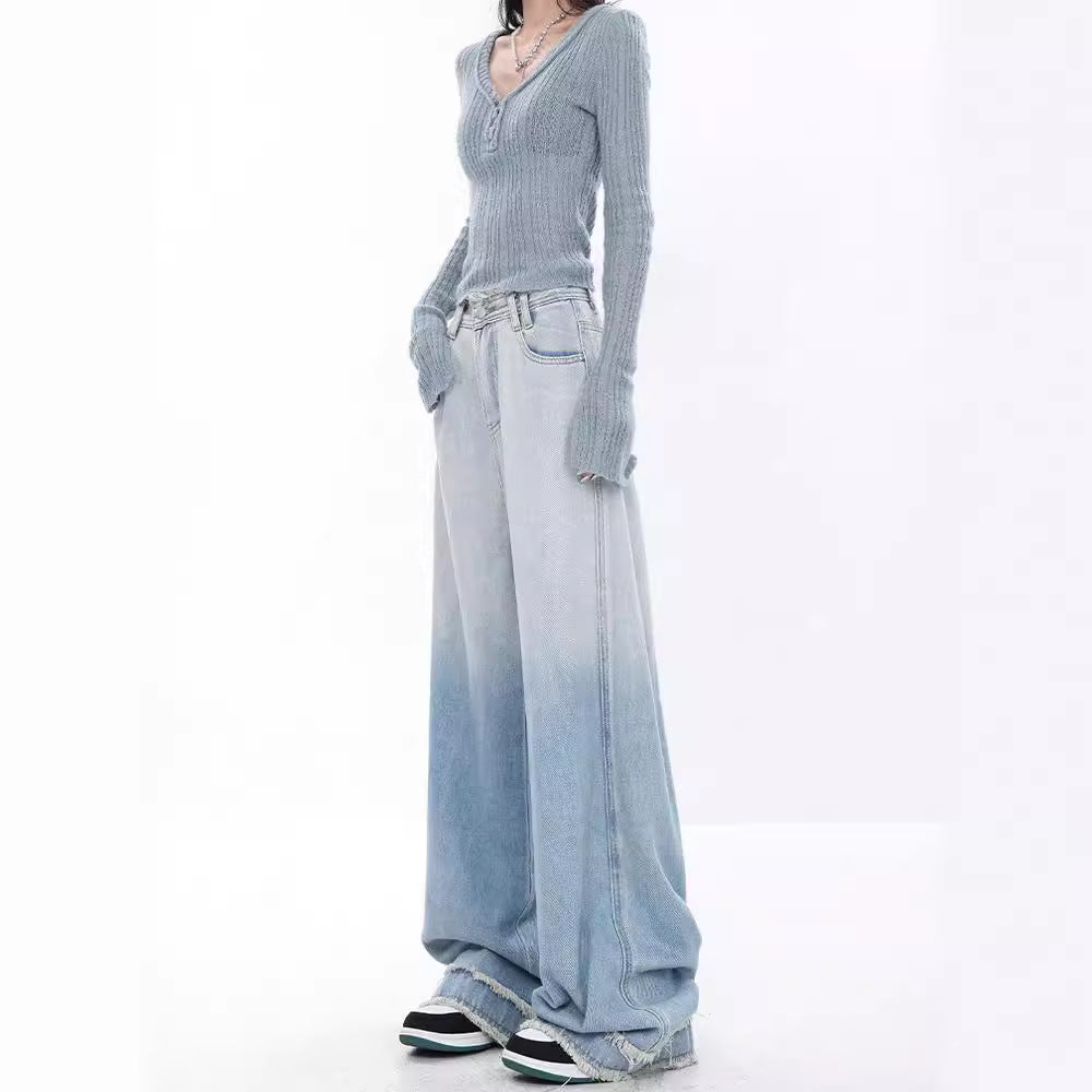 Damen weite Jeanshosen R&B