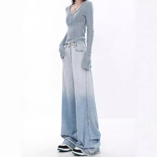Damen weite Jeanshosen R&B