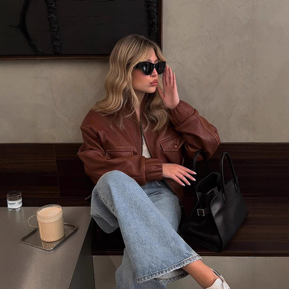 Damen lässige jacke mit voluminösen Ärmeln R&B