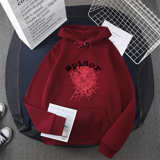 Damen Kapuzensweater mit kreativem Spinnenmotiv R&B