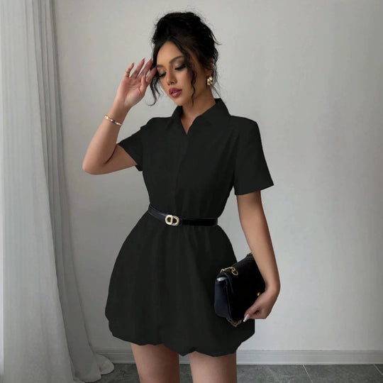 Damen Hemdblusenkleid mit zeitloser Silhouette und tailliertem Design R&B