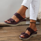 Damen Elegante Freizeitsandalen mit floralen Akzenten R&B