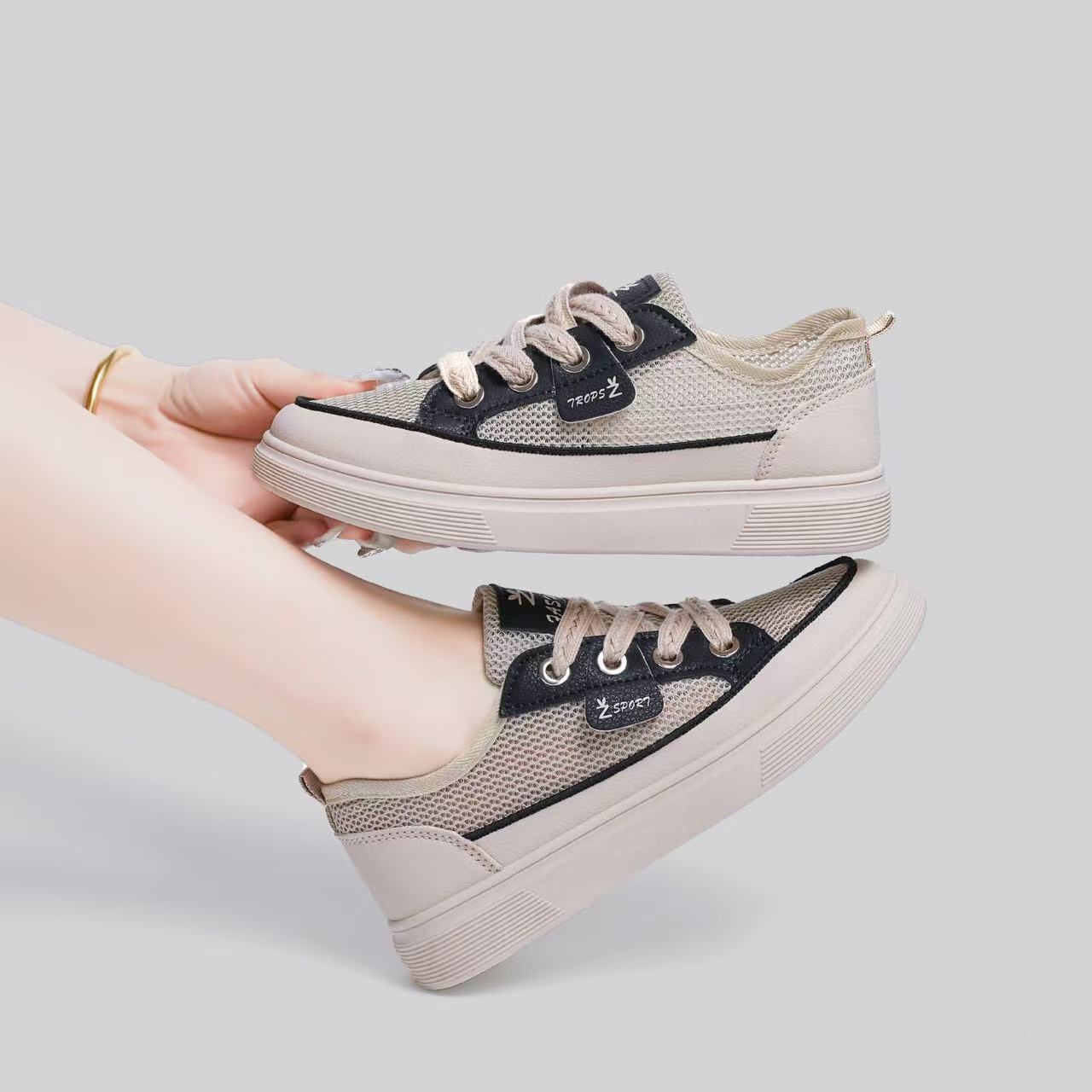 Damen Atmungsaktive Freizeit-Sneaker mit sportlichem Design R&B