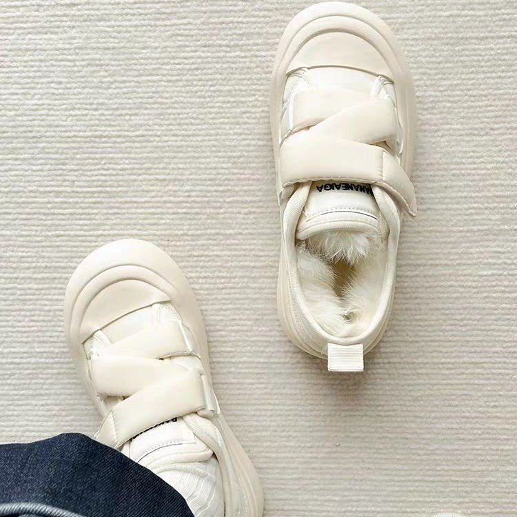 Damen Gemütliche Sneaker mit warmem Innenfutter und praktischem Klettverschluss R&B