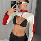 Damen modische cropped Jacke R&B