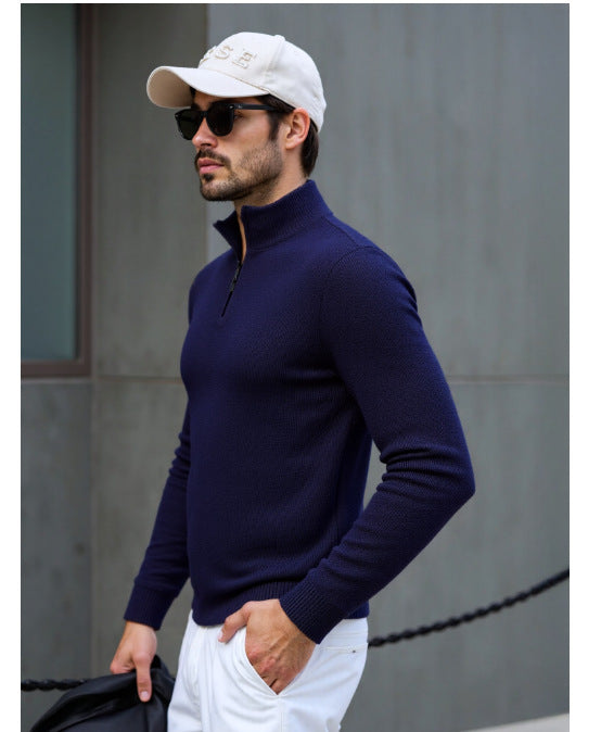 Herren Rollkragenpullover mit modernem Strukturdesign R&B