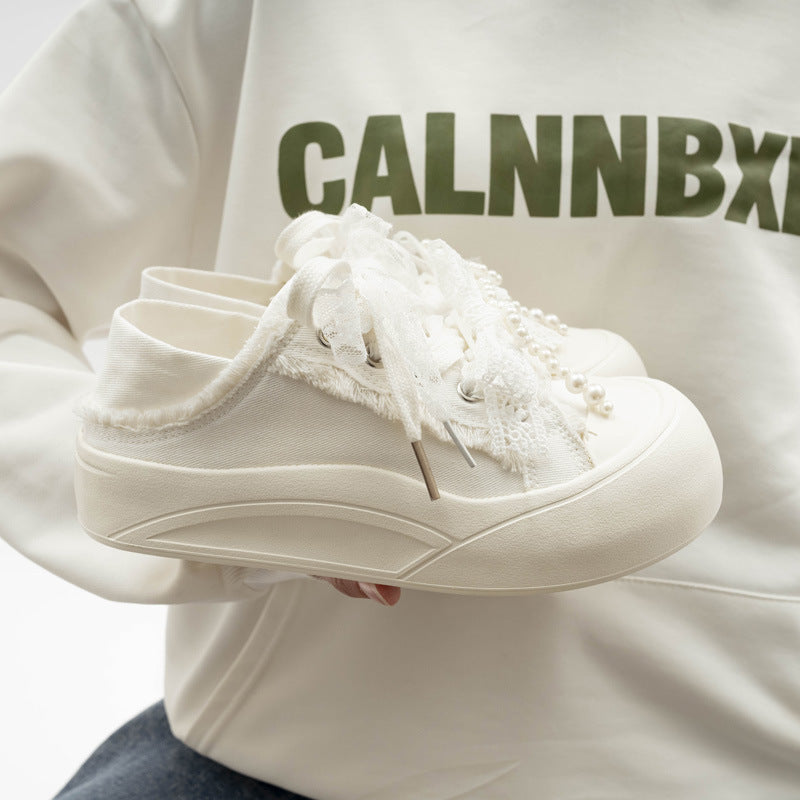 Damen Sneakers mit einzigartigen Spitzenverzierungen und komfortabler Sohle R&B