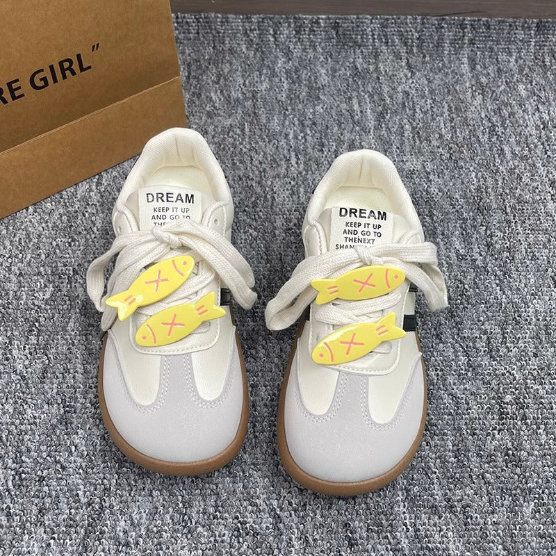 Damen Sportliche Sneaker mit einzigartigem Tiermotiv und elastischer Schnürung R&B