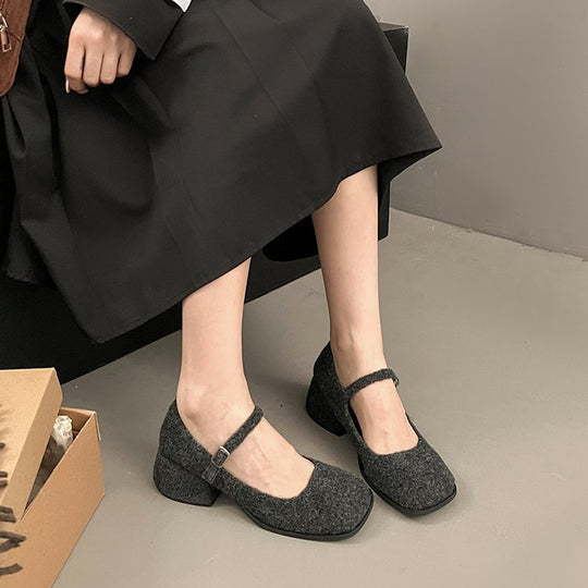 Damen Ballerina-Schuhe mit modischem Riemchen und hochwertiger Oberflächenstruktur R&B