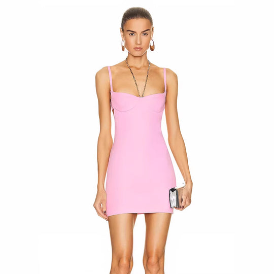 Damen Cocktailkleid mit trägerlosem Design und figurbetontem Schnitt R&B