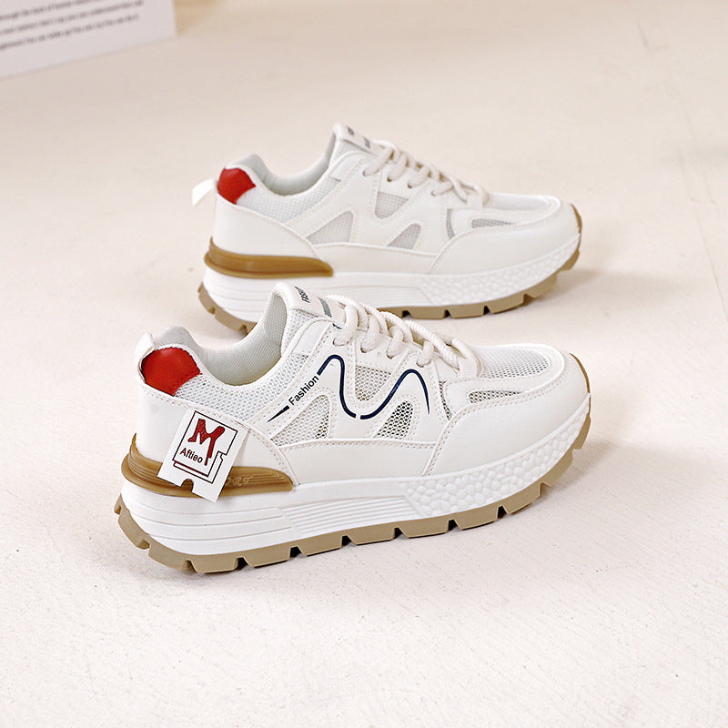 Damen Sportliche Lauf-Sneakers mit atmungsaktiver Mesh-Oberfläche und stabiler Sohle R&B