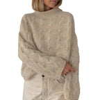 Damen Grobstrickpullover