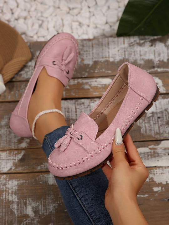 Damen Mokassins mit modischem Quasten-Detail und bequemer Sohle R&B