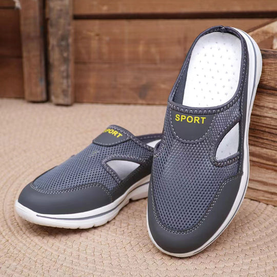 Damen atmungsaktive Freizeitschuhe mit offenem Fersenbereich und rutschfester Sohle R&B