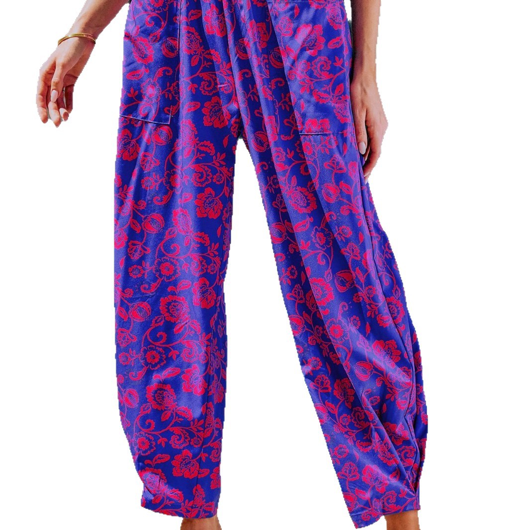 Damen Elegante und lässige Druckhose R&B