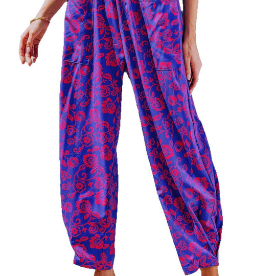 Damen Elegante und lässige Druckhose R&B