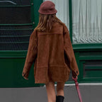 Damen Suede-Jacke mit modernem Schnitt und praktischen Taschen R&B