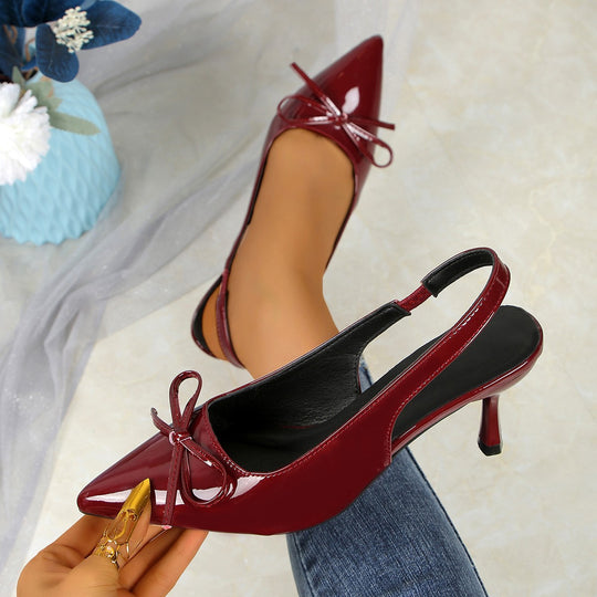 Damen Slingback-Pumps mit eleganter Schleifenapplikation R&B