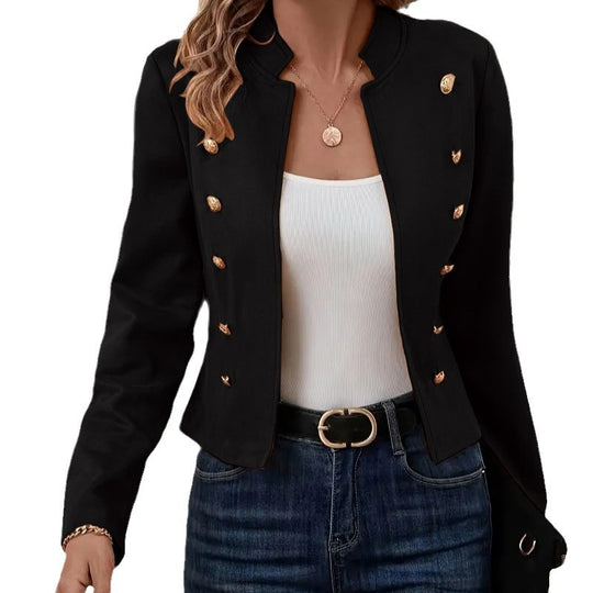 Damen Blazerjacke mit eleganten Knopfdetails und hochwertiger Verarbeitung R&B