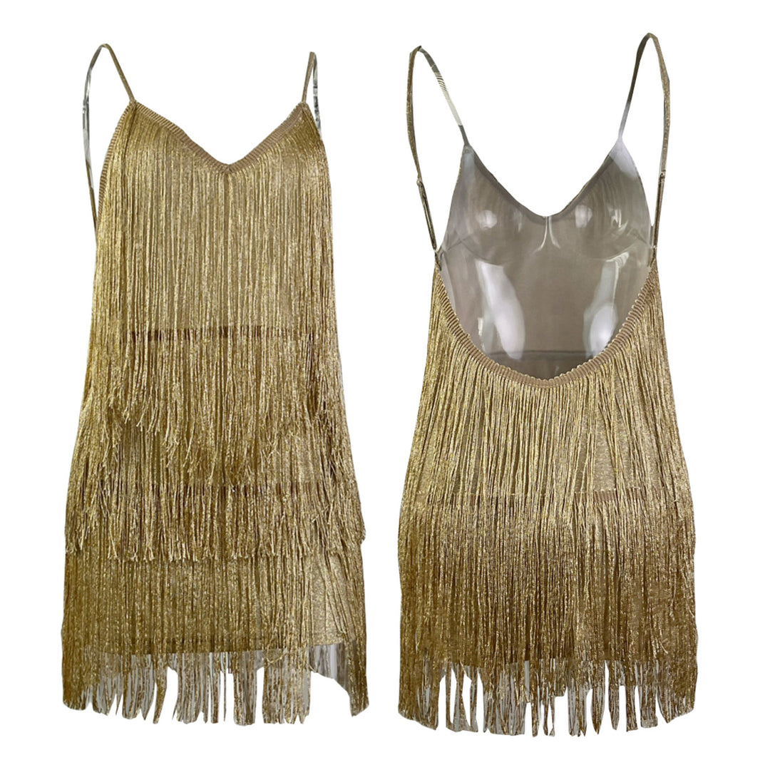 Damen Fransen Minikleid R&B