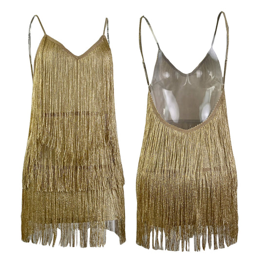 Damen Fransen Minikleid R&B