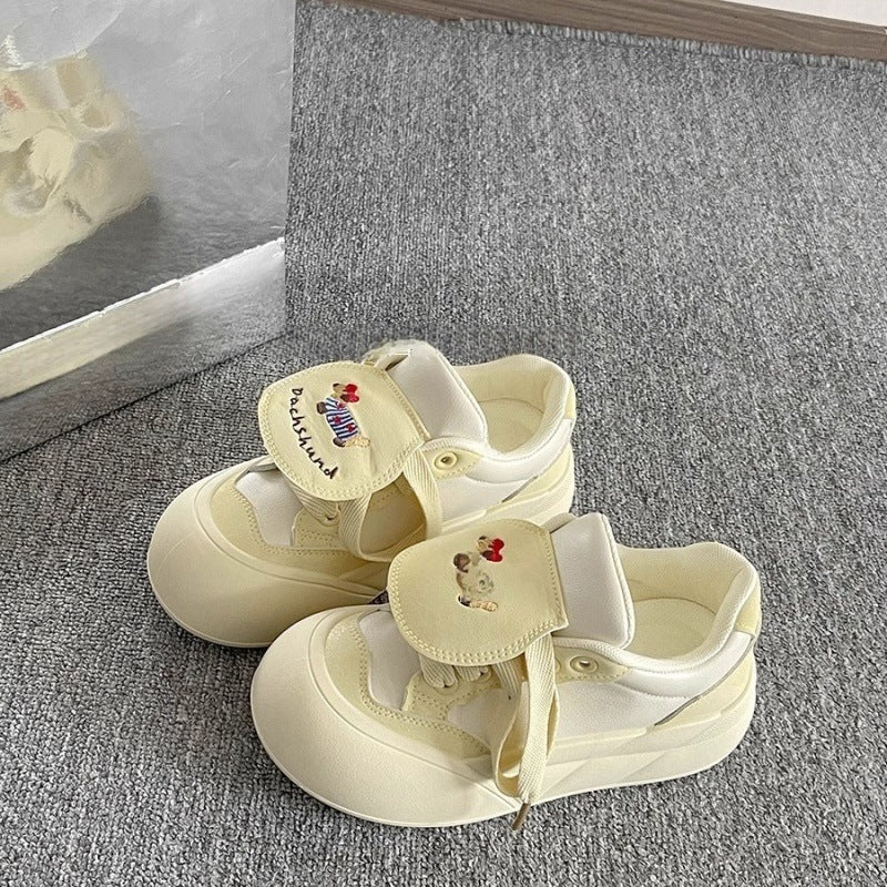 Damen Verspielte Sneakers mit tierischen Applikationen und komfortablem Klettverschluss R&B