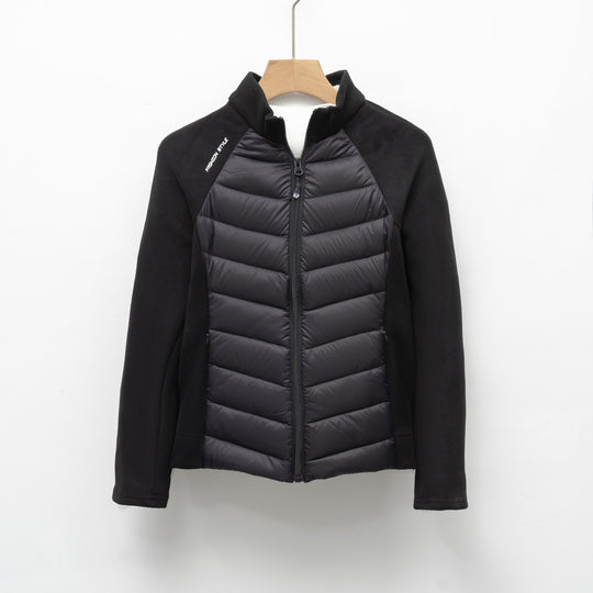 Damen gesteppte Sportjacke mit hohem Kragen und funktionalen Reißverschlusstaschen R&B
