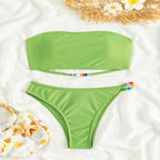 Damen Bandeau-Bikini mit charmanten Bead-Details R&B