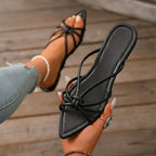 Damen Elegante Mules mit stilvollem Knotendesign R&B