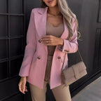 Damen modischer Blazer mit doppelter Knopfleiste R&B