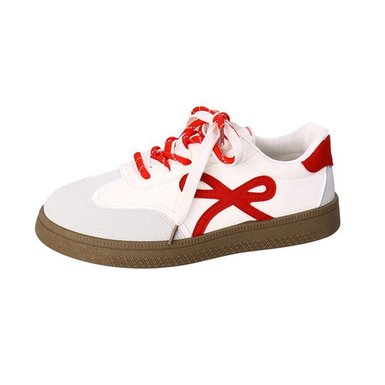 Damen modische Sneakers mit frechem Schleifen-Design und gepolsterter Sohle R&B