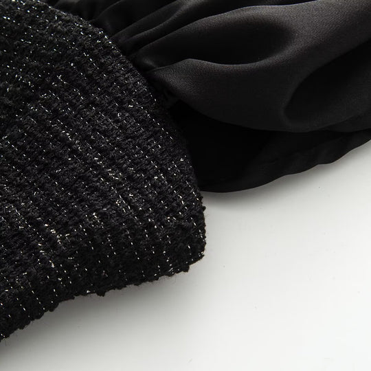 Damen Wickelbluse mit voluminösen Puffärmeln und dekorativen Knopfdetails R&B