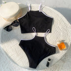 Damen Bikini-Set mit modischem High-Cut-Höschen und sportlichem Crop-Top R&B